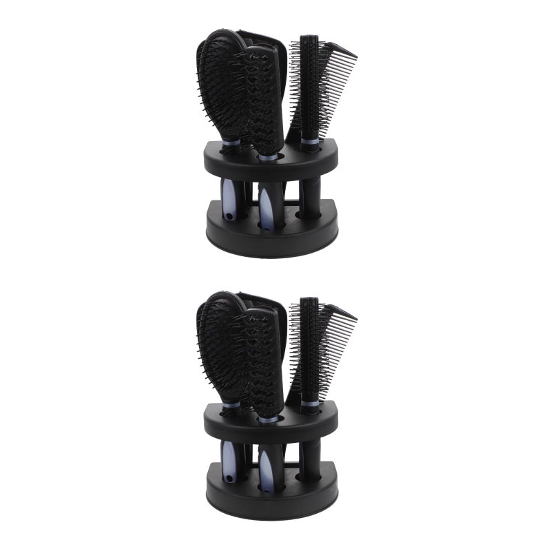 2 Sets Hairdressing Tools Home Salon Use Mirror Combs Set Hairstyling Tools - Image 1
