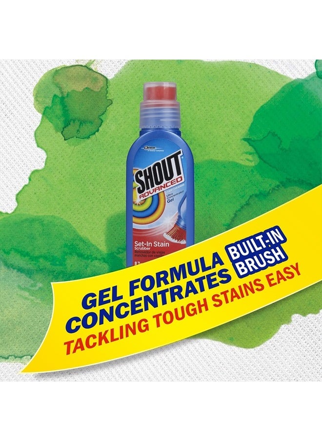Shout - Shout Advanced Stain Remover Brush, Ultra Concentrated Gel with Built-In Scrubber Brush for Deep Set-In Stains, 8.7Oz - Image 1