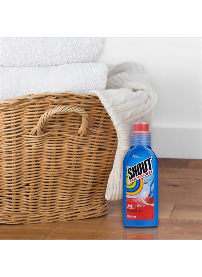 Shout - Shout Advanced Stain Remover Brush, Ultra Concentrated Gel with Built-In Scrubber Brush for Deep Set-In Stains, 8.7Oz - Image 1