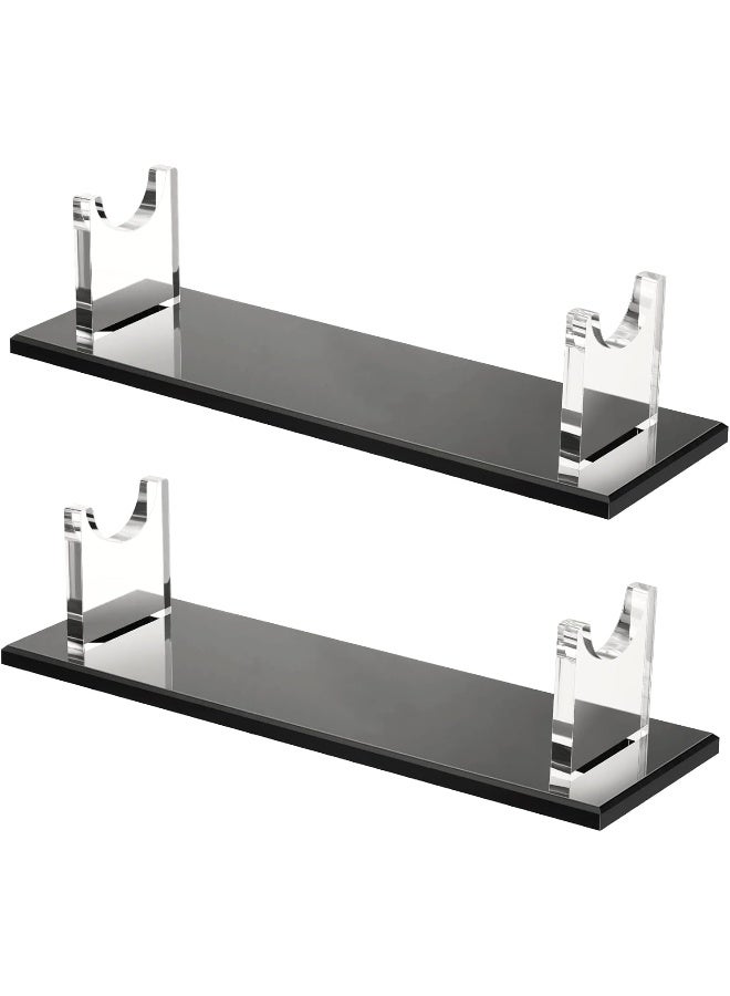 TPGP Sword Stand 2 Pieces Acrylic Sword Stand Desktop Sword Holder Decorative Sword Stand Display Fixed Display Rack for Sword Table Decoration (Black) - Image 1