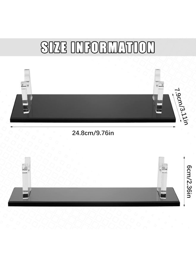 TPGP Sword Stand 2 Pieces Acrylic Sword Stand Desktop Sword Holder Decorative Sword Stand Display Fixed Display Rack for Sword Table Decoration (Black) - Image 2