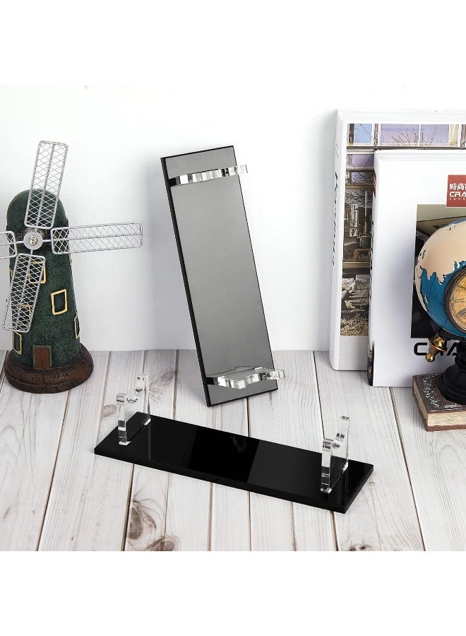 TPGP Sword Stand 2 Pieces Acrylic Sword Stand Desktop Sword Holder Decorative Sword Stand Display Fixed Display Rack for Sword Table Decoration (Black) - Image 4