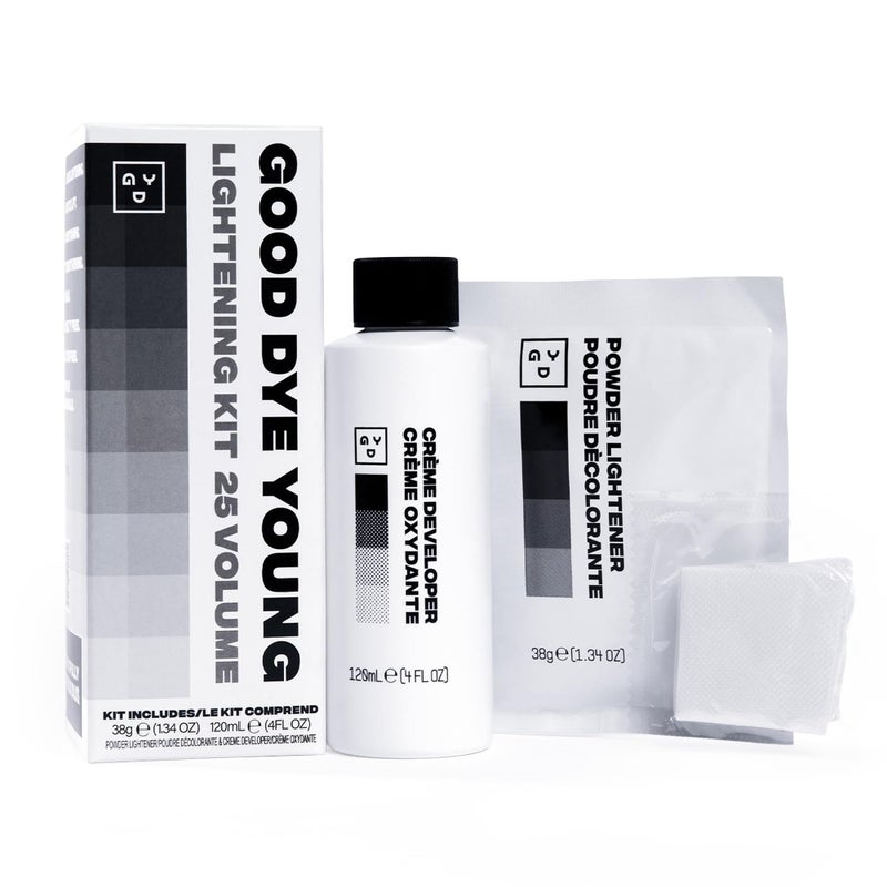 Good Dye Young Hair Lightener Kit with Dust Free Powder Lightener and 25 Volume Developer Moisturizing Bleaching Kit Vegan Hair Bleach 4 oz - Image 3