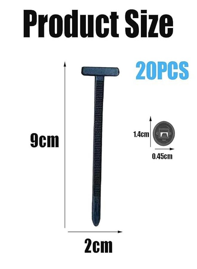 BKQPTL 20 PCS Heavy Duty Nylon Universal Cable Tie Buckle - Self-Locking UV Resistant Zip Ties Holder for Car Daily Repair, Home DIY, Wiring & Cable Management (30) - Image 2