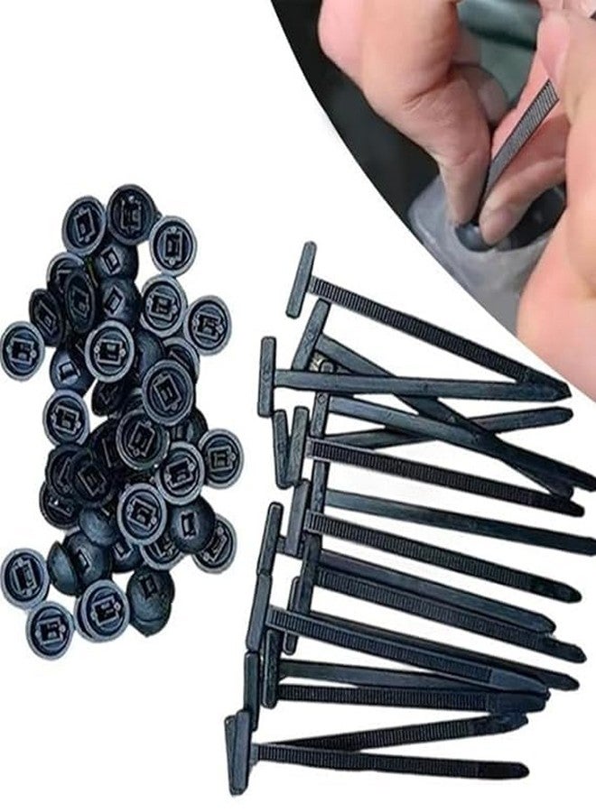 BKQPTL 20 PCS Heavy Duty Nylon Universal Cable Tie Buckle - Self-Locking UV Resistant Zip Ties Holder for Car Daily Repair, Home DIY, Wiring & Cable Management (30) - Image 1