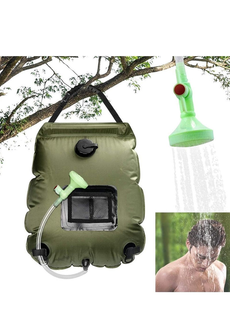 MIXDE Camping Shower,5 Gal/20L Solar Heating Camping Shower Bag with Removable Hose&On-Off Switchable Shower Head, Compact Camping Shower for Camping, Hiking, Traveling, Beach Swimming  - Image 4
