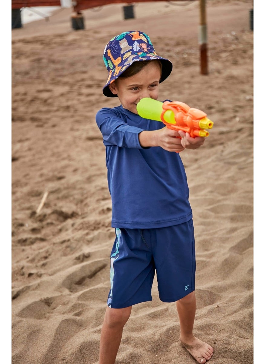 Marina Navy Blue Patterned Boy Shorts B2433  - Image 4