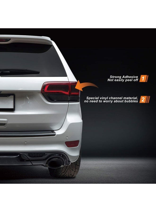 Generic Smoked Taillight Rear Fender Vinyl Tint Film Precut Overlay Tail Light Wrap Cover Compatible With 2014 2020 Jeep Grand Cherokee  - Image 3
