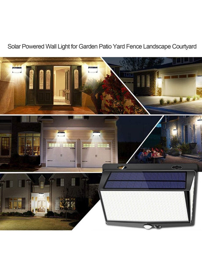 4-Piece LED Solar Powered Wall Light White  - Image 4