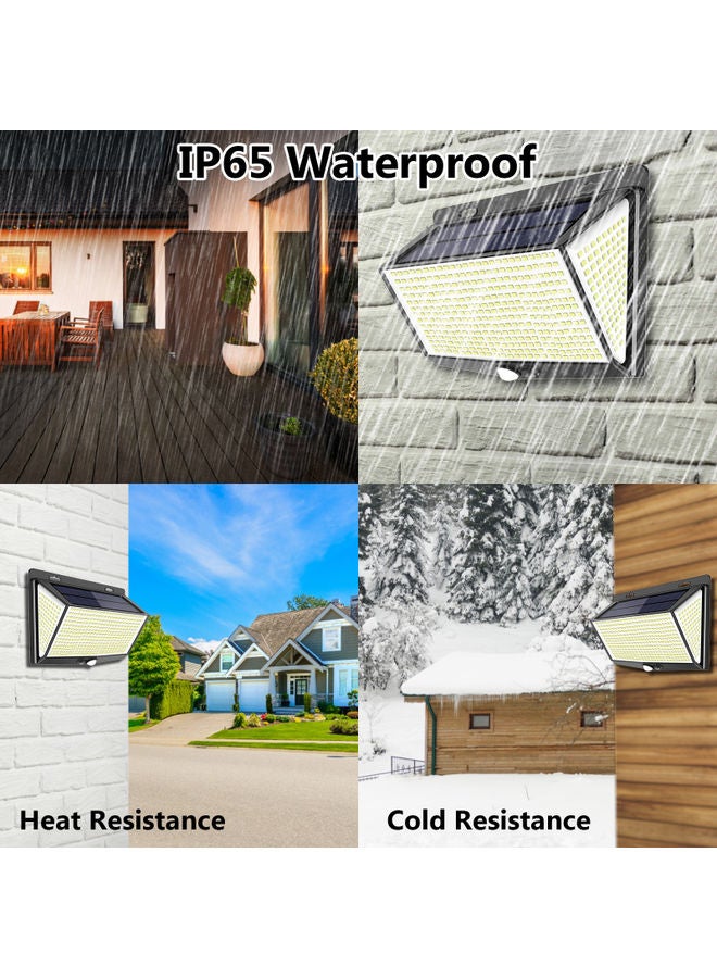 4-Piece LED Solar Powered Wall Light White  - Image 3