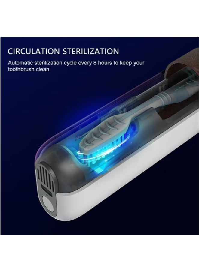 Generic Portable UV Toothbrush Sanitizer, , UV-C Auto Cycle Sterilization and Rechargeable Sterilizer Box Cleaner Holder Fits Electric Toothbrush Heads and Manual Toothbrushes (1 Pack)  - Image 3