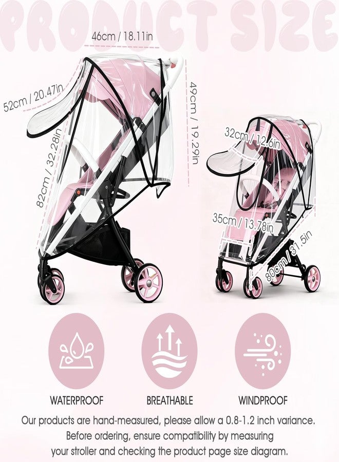 MOASIOP EVA Stroller Rain Cover, No-Zip Waterproof Stroller Cover - Food Grade Material, Breathable Baby Travel Weather Shield for Most Single Strollers & Joggers, Black - Image 2