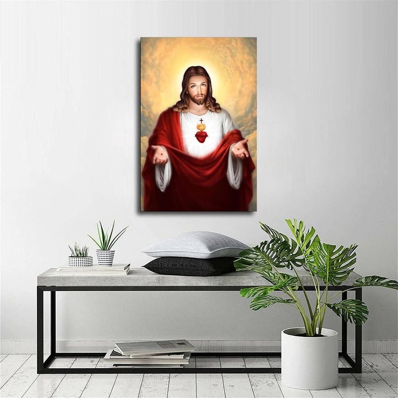 FireDeer Catholic Jesus Poster Print On Canvas Painting Christian God Pictures for Living Room No Frame - Image 4