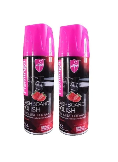 Flamingo Strawberry Dashboard Polish 200ml 2pcs