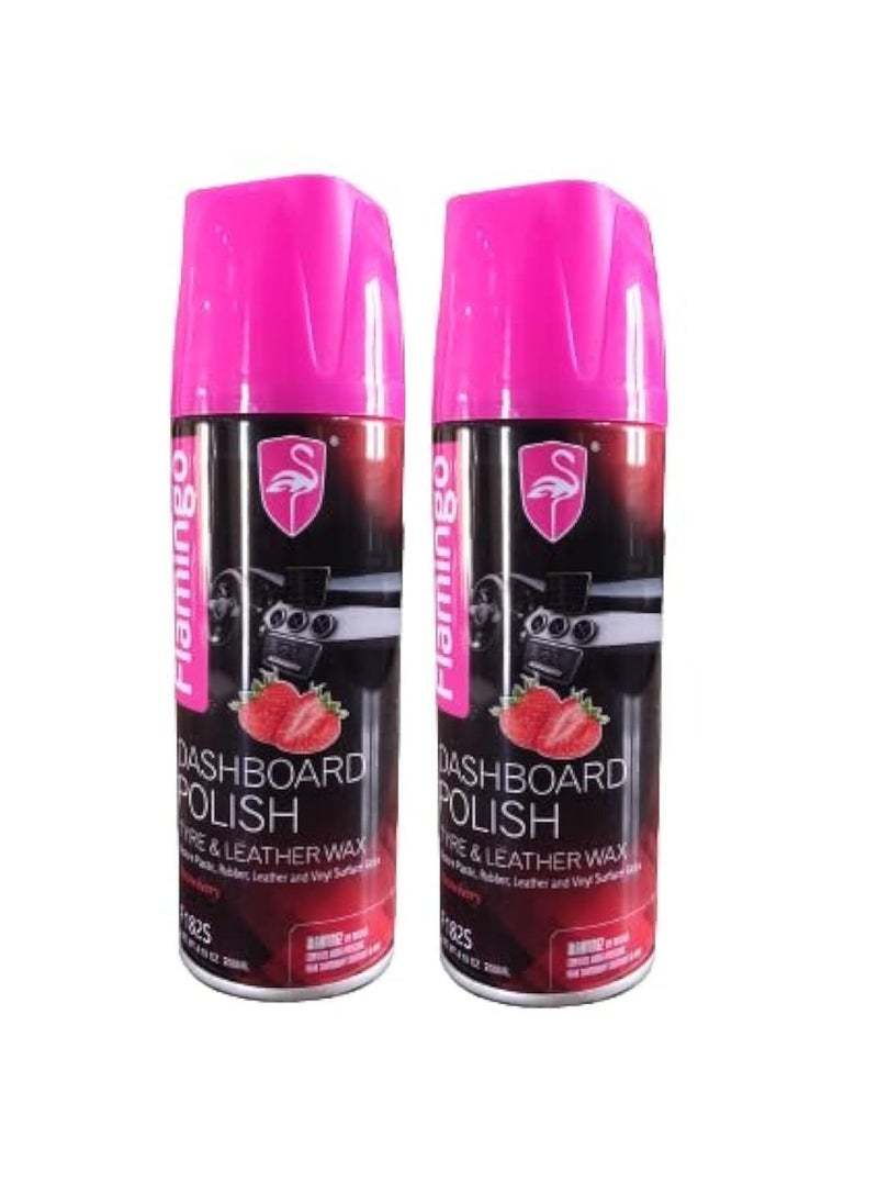 Flamingo Strawberry Dashboard Polish 200ml 2pcs