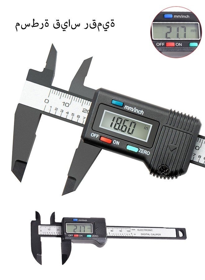 Digital LCD Vernier Calliper, Quick Change Button For Inch Fraction Millimeter Conversions, 150MM Digital Caliper - Image 1