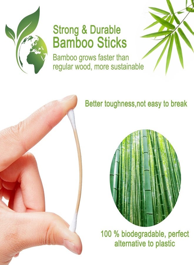 eyxformula 800 Count Bamboo Cotton Swabs - Natural Organic Cotton Buds with Double Tips, Hypoallergenic, Biodegradable Swabs for Ear Cleaning, Beauty & Personal Care, Makeup, Pet Care, Crafts - Image 3