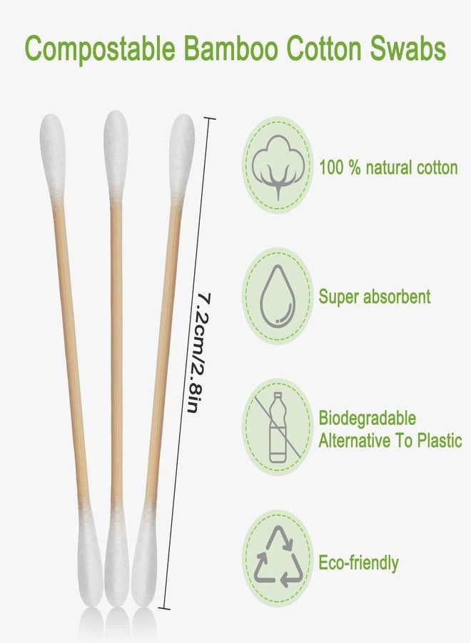 eyxformula 800 Count Bamboo Cotton Swabs - Natural Organic Cotton Buds with Double Tips, Hypoallergenic, Biodegradable Swabs for Ear Cleaning, Beauty & Personal Care, Makeup, Pet Care, Crafts - Image 5