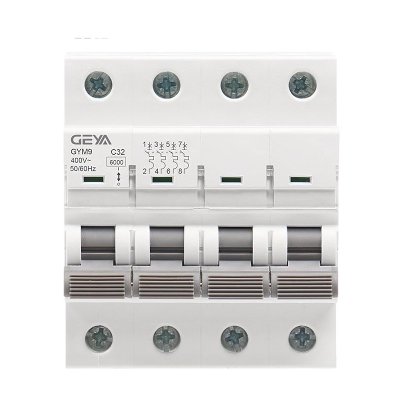 4 Pole C Curve 63A Mini Circuit Breaker MCB 6KA Breaking Capacity Din Rail Mount - Image 2