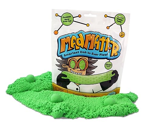 Mad Mattr SuperSoft Modelling Dough Compound That Never Dries Out by Relevant Play Green 10oz - Image 1