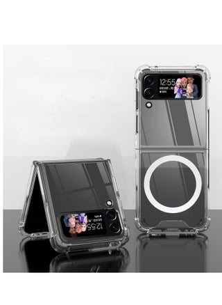 Suitable forProtective case for Samsung Galaxy Z flip 3, compatible with Magsafe, magnetic case, shockproof, anti-yellowing, anti-scratch (transparent magnetic safe) - pzsku/Z2E7FBE2FC54FA9134F03Z/45/1746794760/1c059742-09a2-4777-bf83-282a6d4bfa72