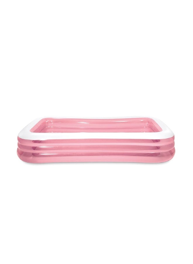 INTEX - Swim Center Rectangular Inflatable Family Pool Pink and White 56 x 183 x 305 cm INT58487 - Image 1