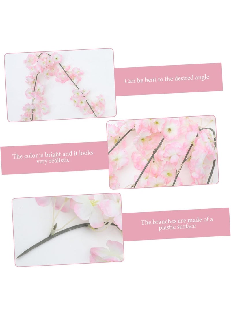 بتيمفم عبوة من قطعتين من أكاليل زهور الكرز الصناعية بطول 5.9 قدم، أزهار حريرية معلقة تشبه الحياة لحفلات الزفاف والحفلات والمنزل وديكور الحديقة - Image 3