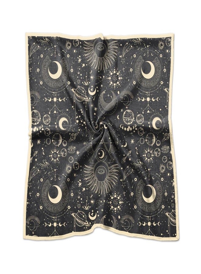 BHAHB Silk Feeling Scarf 27.5 Inches Large Square Satin Head Hair Wrap Sleeping Fashion Lightweight Cute Aesthetic Handbag Decoration for Women Girls-Moon - Image 1