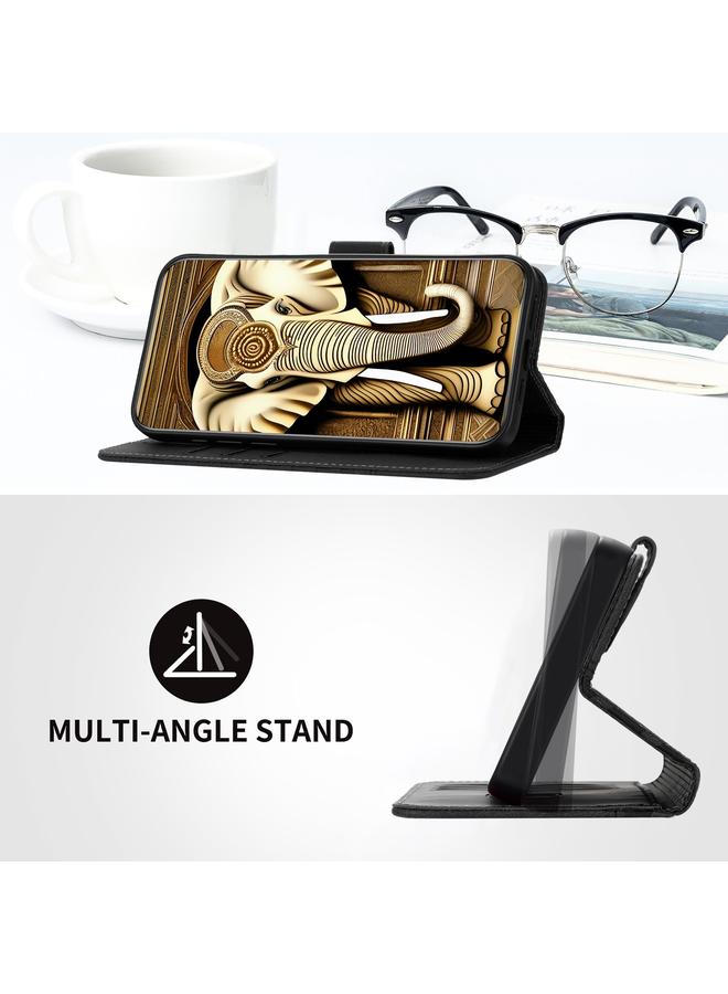 S-TOP Case For Huawei Maimang A20 Elephant Head Embossed Phone Leather Case with Lanyard - Image 4