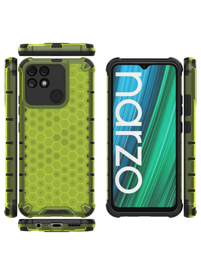 S-TOP Case For OPPO Realme Narzo 50A Shockproof Honeycomb PC + TPU Phone Case - Image 2