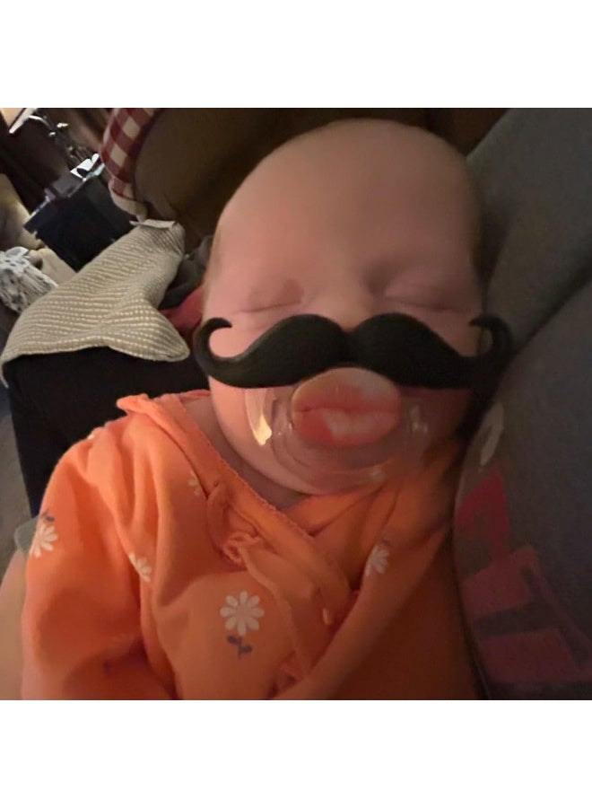 YAPROMO Funny Baby Pacifiers, Mustache Pacifier for Babies 0-36 Months, 4Pcs Mustache Binkies for Boys and Girls BPA Free - Image 3