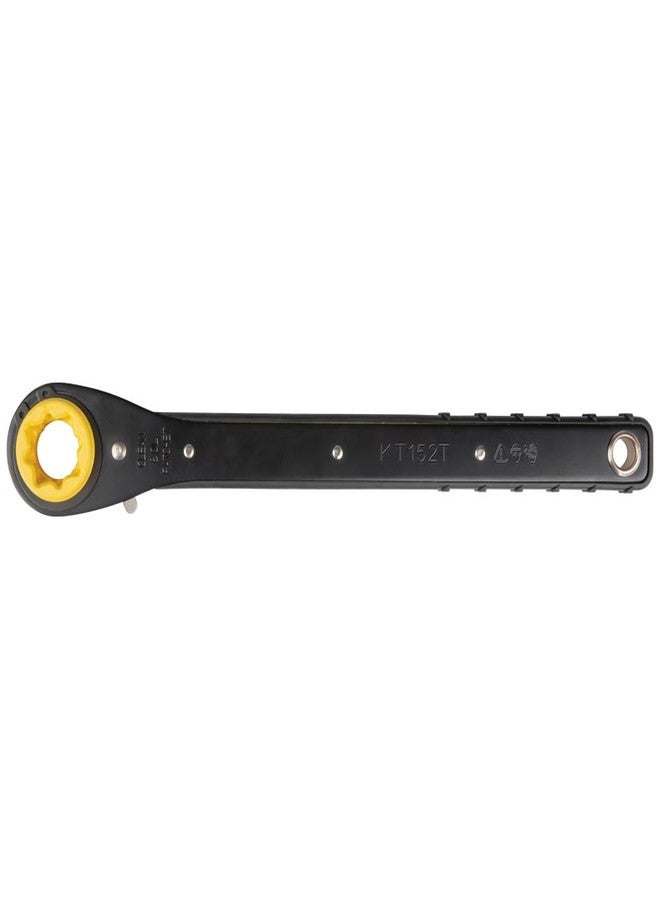 Klein Tools KT152T 4-in-1 Lineman's Slim Ratcheting Wrench with Long, Ridged Handle for Grip and Leverage - Image 5