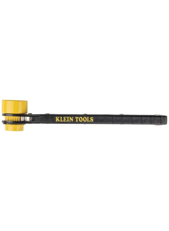 Klein Tools KT152T 4-in-1 Lineman's Slim Ratcheting Wrench with Long, Ridged Handle for Grip and Leverage - Image 4