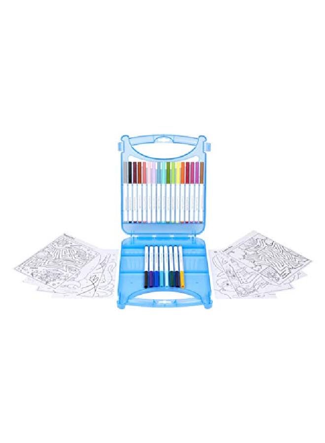 Crayola Super Tips Coloring Art Case With Coloring Pages Kids Gift 65+ Pieces Packaging May Vary - Image 3