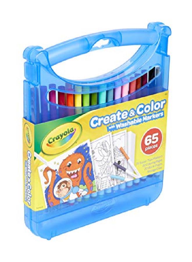 Crayola Super Tips Coloring Art Case With Coloring Pages Kids Gift 65+ Pieces Packaging May Vary - Image 5