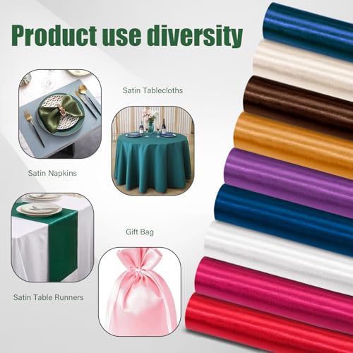 Entisn Chocolate Brown Satin Fabric by The Yard, Silky Fabric 60 Inch Charmeuse Satin Fabric, Soft Cloth Fabric for Wedding Decor, DIY Crafts, Napkins, Bridal Dress, Sewing(1 Yard) - Image 5