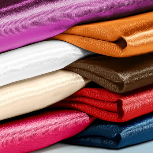 Entisn Chocolate Brown Satin Fabric by The Yard, Silky Fabric 60 Inch Charmeuse Satin Fabric, Soft Cloth Fabric for Wedding Decor, DIY Crafts, Napkins, Bridal Dress, Sewing(1 Yard) - Image 4