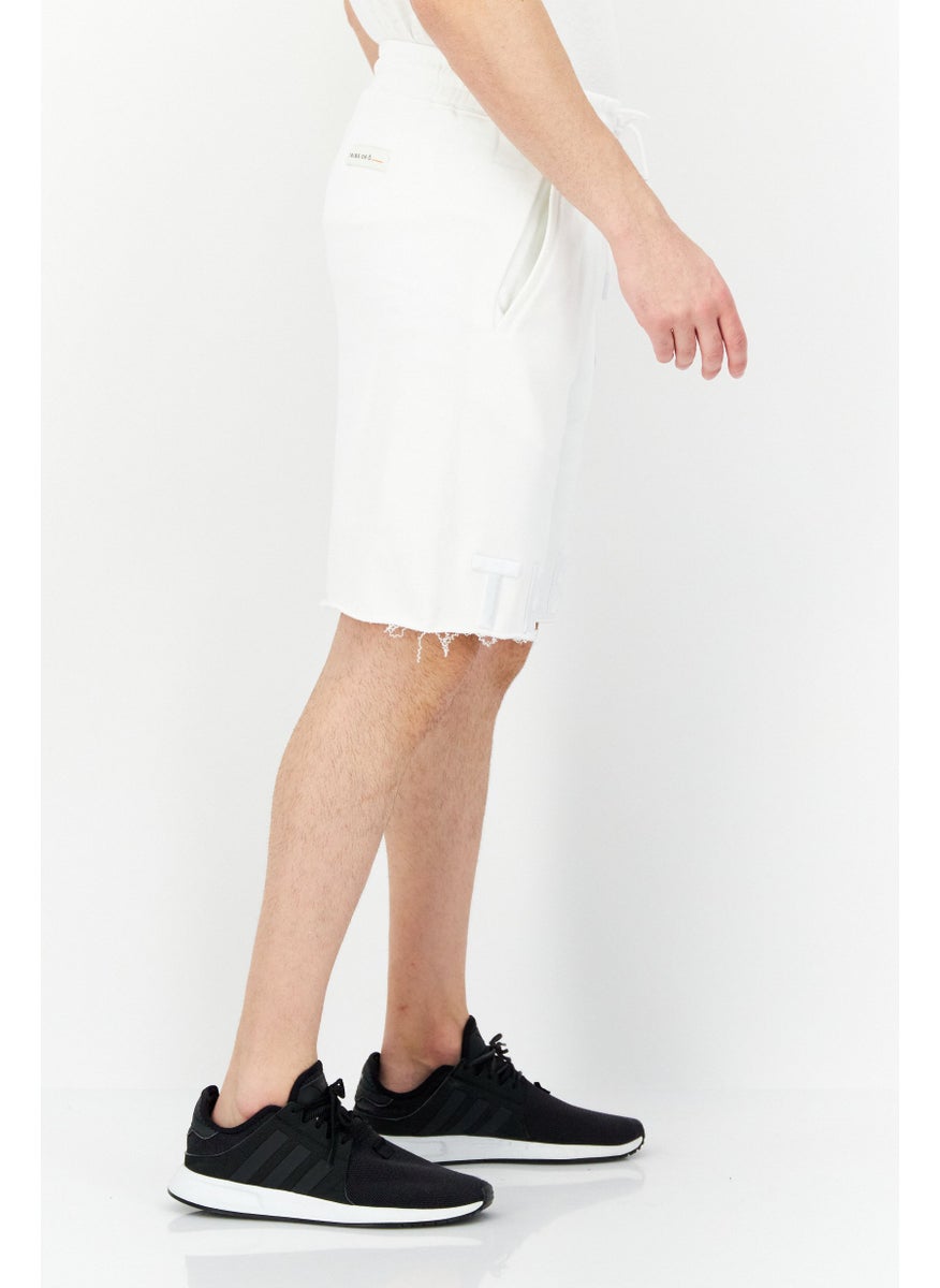 TRIBE OF 6 - Men Sportswear Fit Training Short, White - Image 1