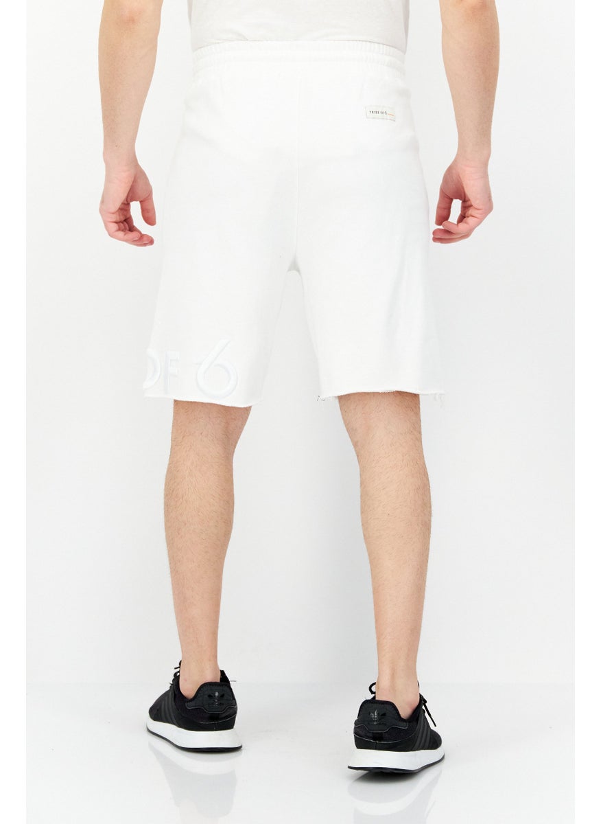 TRIBE OF 6 - Men Sportswear Fit Training Short, White - Image 1