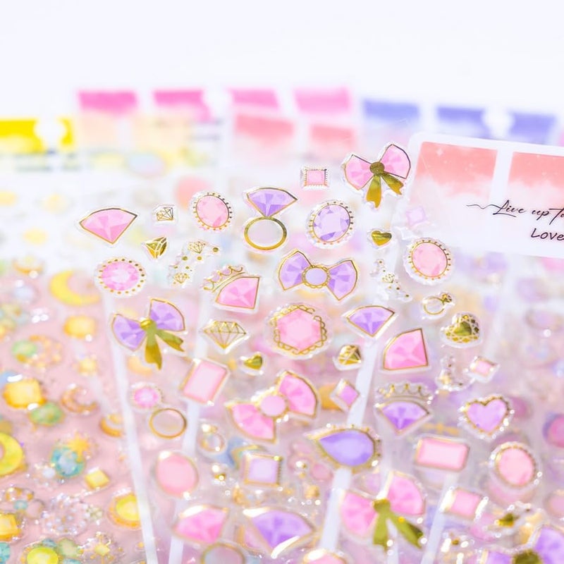 Deoxy Pack of 8 PVC 3D Puffy Dress Up 8 Pic Princess Sticker 3D Dress Up Stickers Laptop Book (DX-0020) - Image 5