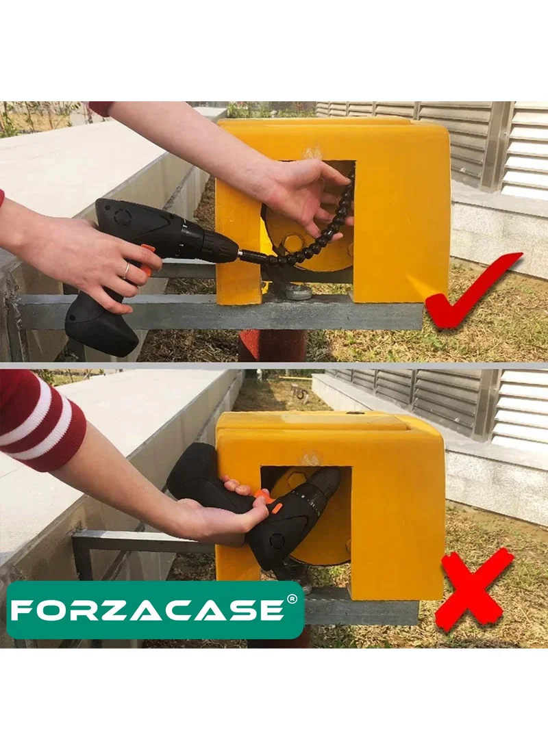 Forzacase Flexible Bendable Spiral Screwdriver Drill Bit Snake Bit - FC234