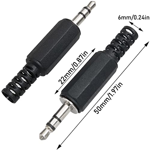 LUORNG 10PCS 3.5mm Replacement Repair Plug Jack, Wire bonding, Stereo Channel, Audio Plug, Stereo Plug 3.5mm Solder Type DIY Audio Cable Connector for Headphone Headset Earphone Cable Repair - Image 2