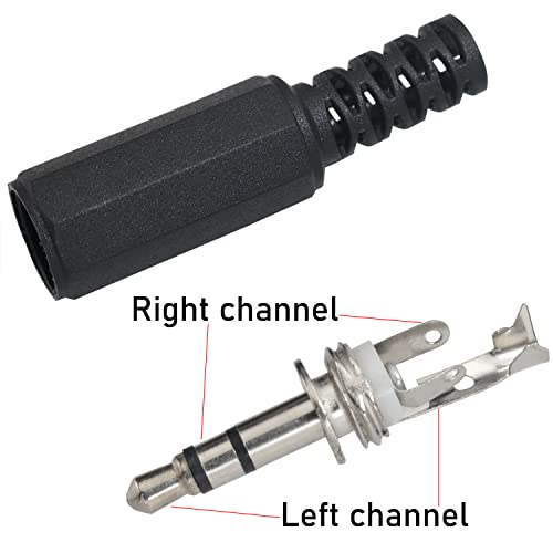 LUORNG 10PCS 3.5mm Replacement Repair Plug Jack, Wire bonding, Stereo Channel, Audio Plug, Stereo Plug 3.5mm Solder Type DIY Audio Cable Connector for Headphone Headset Earphone Cable Repair - Image 3