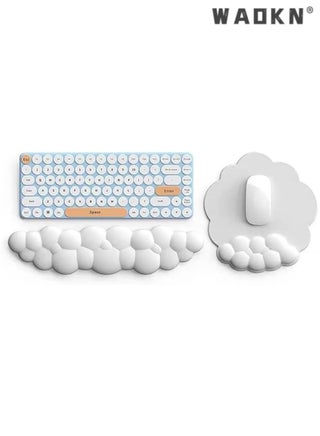 Cloud-Shaped Keyboard Wrist Rest with Mouse Pad Support, Ergonomic Memory Foam, Anti-Slip Base, Comfortable Computer Palm Rest for Home Office & Laptop Desktop, Ideal for Typing, White - pzsku/Z2E80367DDCE45DDE2C1AZ/45/_/1741923690/faedadb3-9675-4439-8201-1b7d9d196e6b