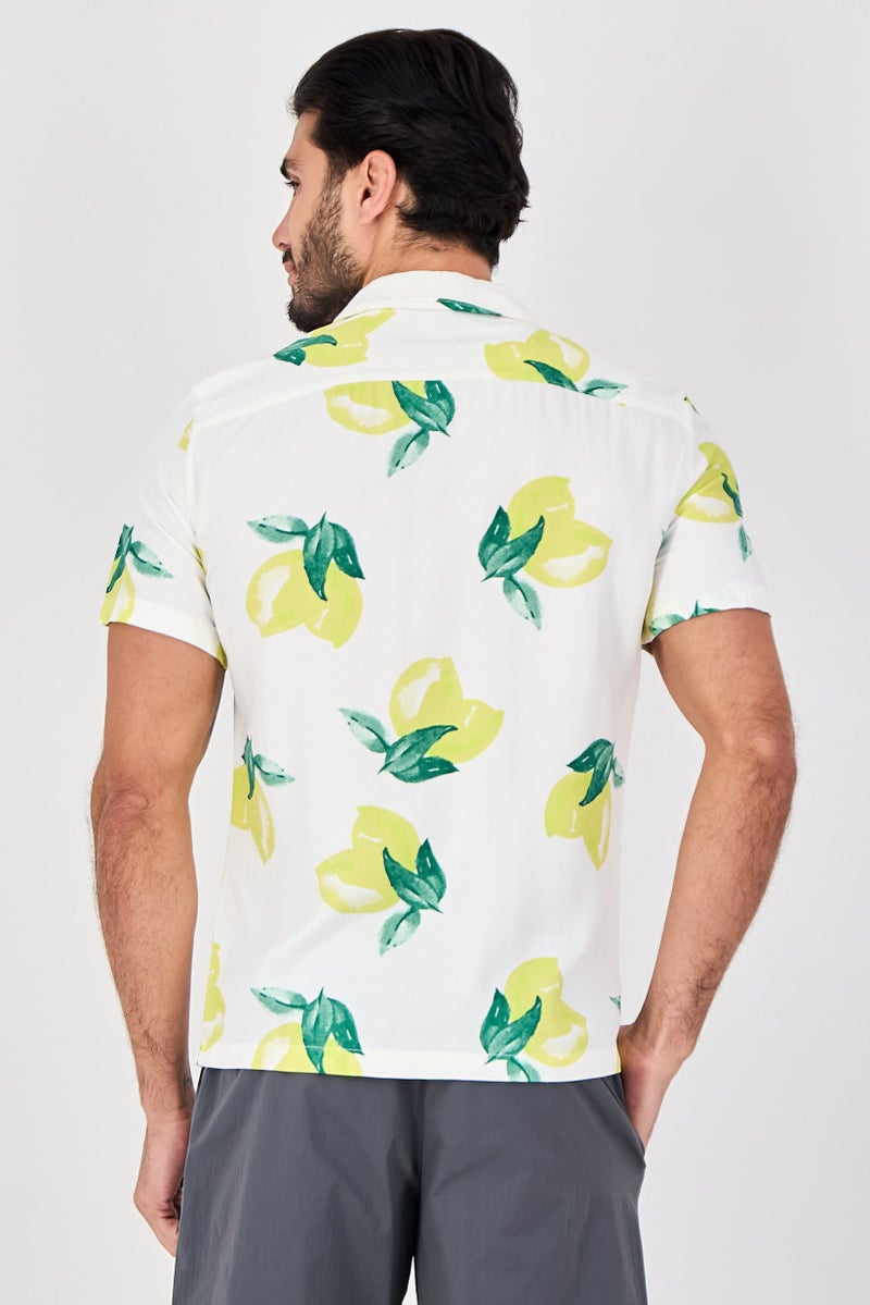 Celio Men Regular Fit Graphic Print Short Sleeve Casual Shirt, Multicolor - Image 2