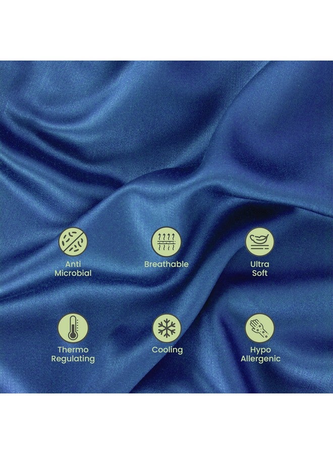 Mush طقم أغطية وسائد موش من الخيزران مكون من 2 | غطاء وسادة 100% من الخيزران للشعر والبشرة | أغطية وسائد قابلة للتنفس، ناعمة كالحرير وباردة للنوم الساخن والتعرق الليلي | 17"x27" (إكليبس بحري، كينغ) - Image 4