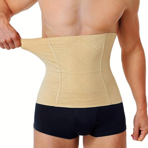 HSR Men's Waist Trainer Belt - Breathable Nylon, Double Layer Seamless Design for Abdominal Control, Abdominal Control Shaper, Tummy Control Shapewear (Fits Waist : 30 to 39 Inch) Skin - Image 1