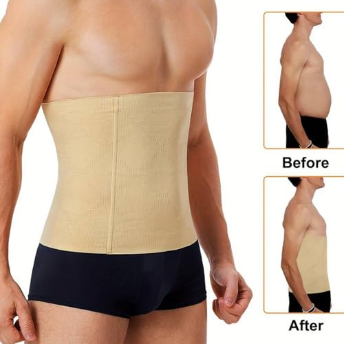 HSR Men's Waist Trainer Belt - Breathable Nylon, Double Layer Seamless Design for Abdominal Control, Abdominal Control Shaper, Tummy Control Shapewear (Fits Waist : 30 to 39 Inch) Skin - Image 3