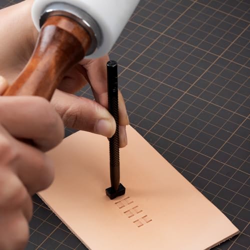 WUTA Leather Stamping Tools, Black Stamp Punch Set 20Pcs Patterns Stamp Punch Set for Leather Working Leather Craft Stamp Handmade Art Tools - Image 4