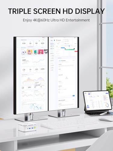 GMKtec Mini PC Computer, G10 Ryzen 5 3500U (Beats N150/N97), 16GB RAM 512GB SSD 2.5GbE NIC LAN Desktop Office Home Business HTPC Proxmox, Triple 4K Display, WiFi, BT, USB-C, DP, Type-C PD, HDMI 2.1 - Image 5